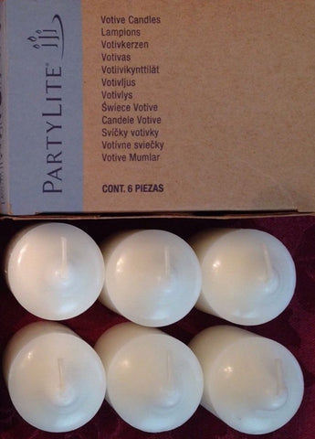 PartyLite 1 DOZEN Votive Wax Candles - 2 BOXES = 12 VOTIVES ~ ICED SNOWBERRIES