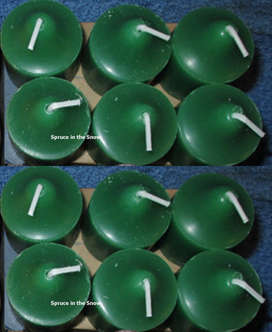 PartyLite 1 DOZEN Votive Wax Candles - 2 BOXES = 12 VOTIVES ~ SPRUCE IN THE SNOW