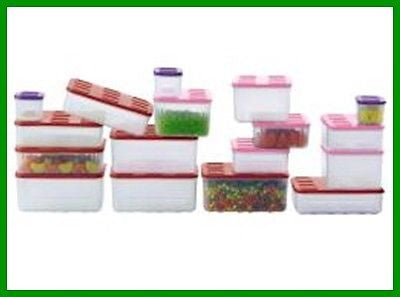 Tupperware SET of 2 - 200 mL / 3/4 c Sheer Clear Mates Square Mini Clear GRAPE FIZZ Seal - Plastic Glass and Wax
