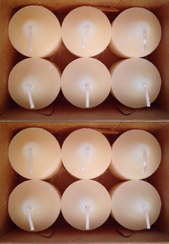 PartyLite 1 DOZEN Votive Wax Candles - 2 BOXES = 12 VOTIVES ~ GOLDEN BIRCH
