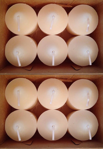 PartyLite 1 DOZEN Votive Wax Candles - 2 BOXES = 12 VOTIVES ~ GOLDEN BIRCH