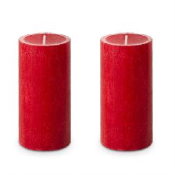 PartyLite GLOLITE GLOW LIGHT 2 SETS Boxed 2 x 4 PILLAR Candles ICED SNOWBERRIES WHITE & RED