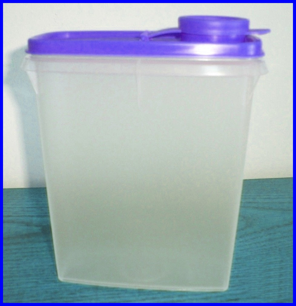 TUPPERWARE MODULAR MATES MINI CEREAL STORER Keeper Container 3.5-c TOKYO BLUE - Plastic Glass and Wax