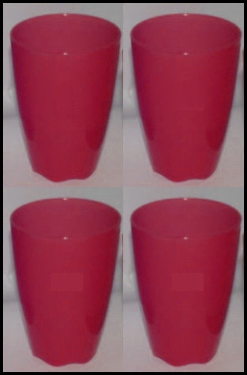 Tupperware 18 OZ OPEN HOUSE NESTING TUMBLERS SET OF FOUR (4) SELECT FROM RARE COLORS - Plastic Glass and Wax ~ PGW