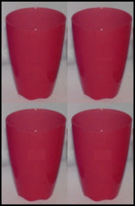 Tupperware 18 OZ OPEN HOUSE NESTING TUMBLERS SET OF FOUR (4) SELECT FROM RARE COLORS - Plastic Glass and Wax ~ PGW