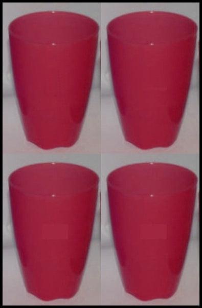 Tupperware 18 OZ OPEN HOUSE NESTING TUMBLERS SET OF FOUR (4) SELECT FROM RARE COLORS - Plastic Glass and Wax ~ PGW