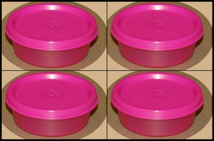 Tupperware 2-PC CRYSTALWAVE POWER LUNCH FUCHSIA KISS PINK SET 2-c & 3. –  Plastic Glass and Wax ~ PGW