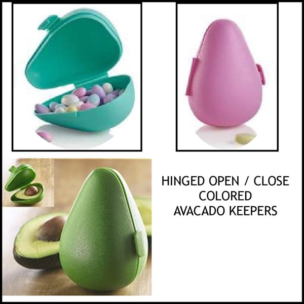 TUPPERWARE Avocado Shaped GREEN Refrigerator Locker Hinged Novelty Keeper