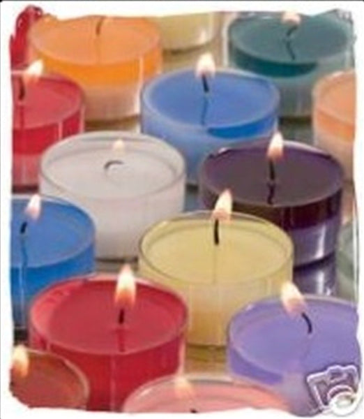 PartyLite Tealight Candles - 1 Box - 1 Dozen Tealights - 12 CANDLES GOLDEN LEAVES