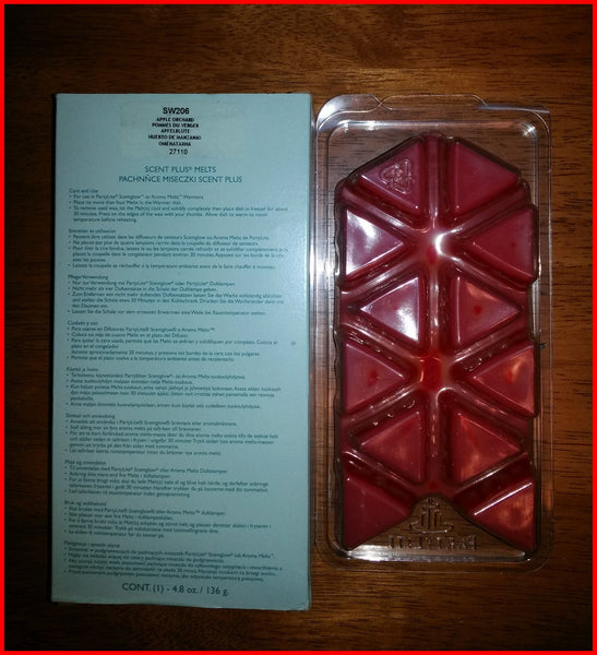 PartyLite 12-pc SCENT PLUS AROMA MELTS Rectangle Brick Scented Simmering Wax APPLE ORCHARD