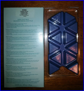 PartyLite 12-pc SCENT PLUS AROMA MELTS Rectangle Brick Scented Simmering Wax BLUEBERRY WISTERIA