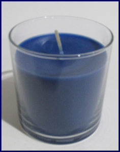 PartyLite ORIGINAL ESCENTIAL Round Wax Filled Jar Candle TWILIGHT SEA BLUE