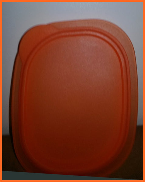 TUPPERWARE FLATOUT RARE RECTANGLE EXPANDABLE FLEX BOWL W/ SEAL 3.5-c ORANGE