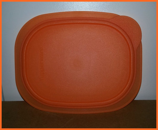 TUPPERWARE FLATOUT RARE RECTANGLE EXPANDABLE FLEX BOWL W/ SEAL 3.5-c ORANGE