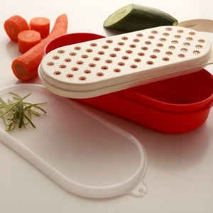 TUPPERWARE HANDY 3-Pc GRATER & OVAL STORAGE KEEPER / CONTAINER w/ SEAL