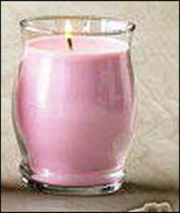 PartyLite BESTBURN LARGE BARREL Glass Jar Candle STRAWBERRY RHUBARB RARE - Plastic Glass and Wax