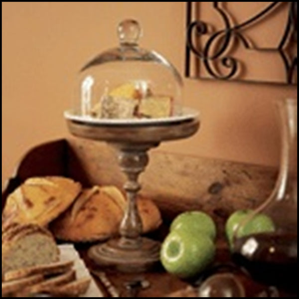 SOUTHERN LIVING AT HOME Willow House Jackson Square Pedestal Cake Stand Candle Holder - Plastic Glass and Wax ~ PGW