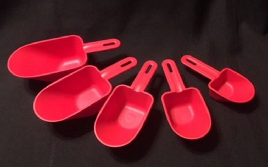 Tupperware Measuring Mates Set Cups and Spoons Chili Red