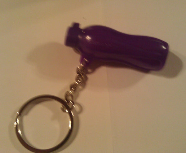 TUPPERWARE Mini Eco Water Bottle Key Chain RARE Grape Fizz Purple - Plastic Glass and Wax ~ PGW