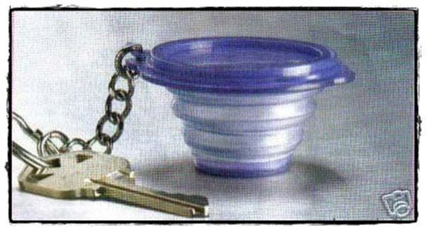 Tupperware ONE (1) Mini Shape-O-Toy Key Chain / Keychain / Rare Party Favor - Plastic Glass and Wax ~ PGW