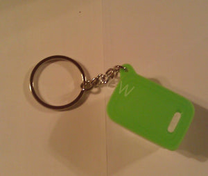 TUPPERWARE Mini RARE FridgeSmart KeyChain Clear / Salsa Kiwi Lime / Snow White - Plastic Glass and Wax ~ PGW