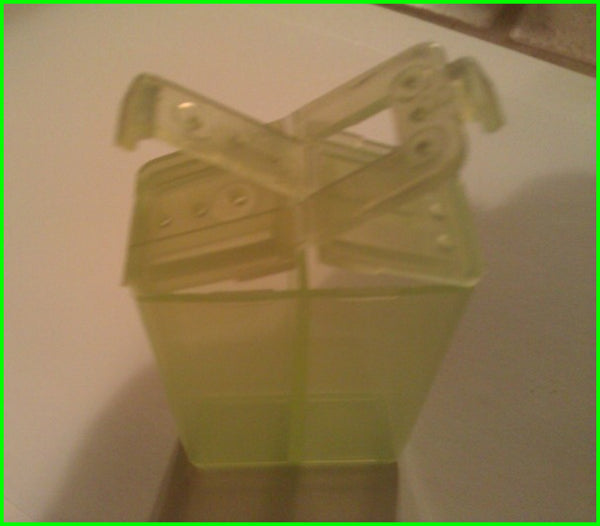 TUPPERWARE PERSONAL DUAL SALT & PEPPER SHAKER SHEER MARGARITA LIME GREEN - Plastic Glass and Wax ~ PGW