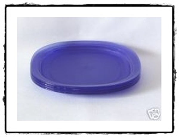 Tupperware Impressions 7.75" Microwave Dessert / Salad / Side Plates Set of 4 FUCHSIA PINK - Plastic Glass and Wax