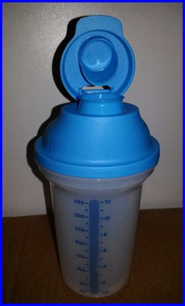 TUPPERWARE 10-oz ALL IN ONE MINI QUICK SHAKE MEASURE STORE BLEND & POUR MIXER - Plastic Glass and Wax