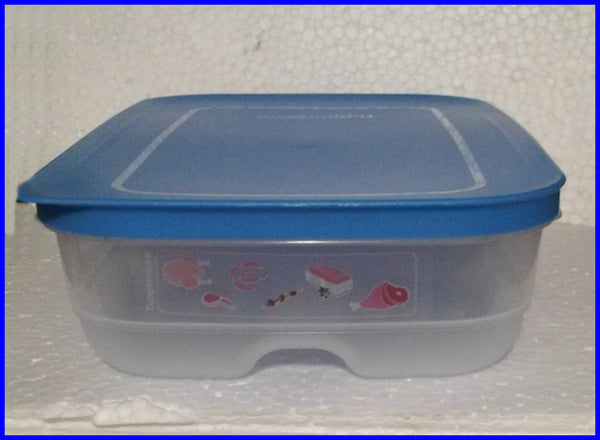 TUPPERWARE SURF 'N TURF FridgeSmart MEDIUM DEEP Storage Container Keeper TRUE BLUE VENTED SEAL