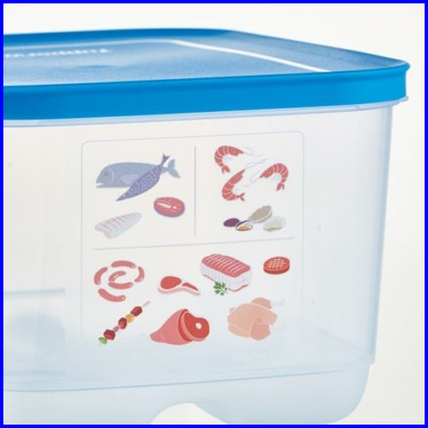 TUPPERWARE SURF 'N TURF FridgeSmart MEDIUM DEEP Storage Container Keeper TRUE BLUE VENTED SEAL