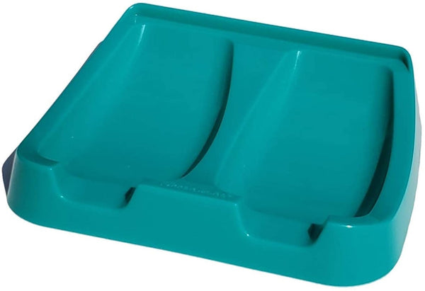 Tupperware DUAL SIDED AQUA TEAL SPOON REST for STOVETOP / ENTERTAINING BUFFET TABLE
