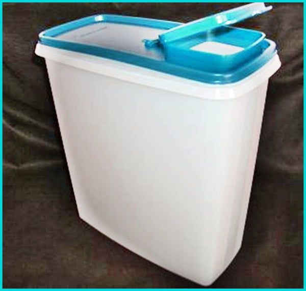 TUPPERWARE MODULAR MATES SUPER CEREAL STORER Keeper Container 20-c COOL AQUA BLUE