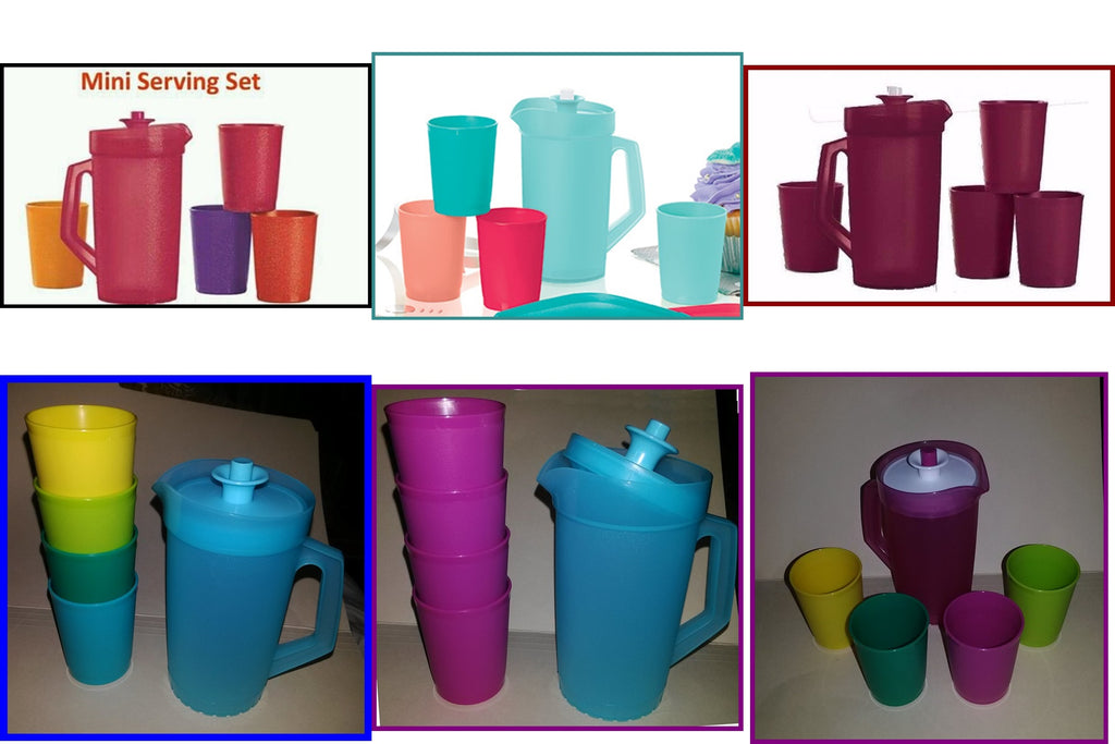 Tupperware Bell Tumblers x 4 in Assorted Classic Colors:  Tumblers & Water Glasses