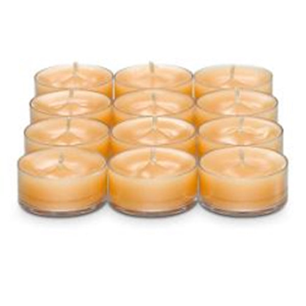 PartyLite Tealight Candles - 1 Box - 1 Dozen Tealights - 12 APPLE AMBERWOOD WAX