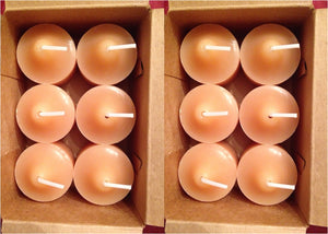 PartyLite 1 DOZEN Votive Wax Candles - 2 BOXES - 6/BOX for 12 VOTIVES APPLE STRUDEL