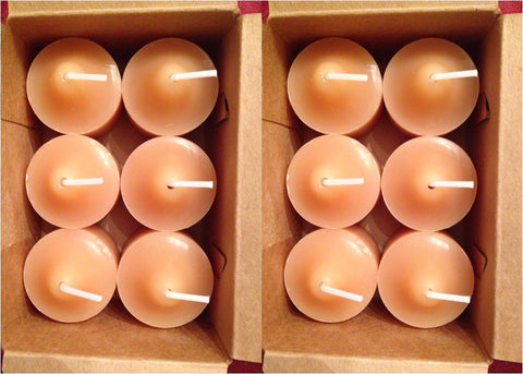 PartyLite 1 DOZEN Votive Wax Candles - 2 BOXES - 6/BOX for 12 VOTIVES APPLE STRUDEL