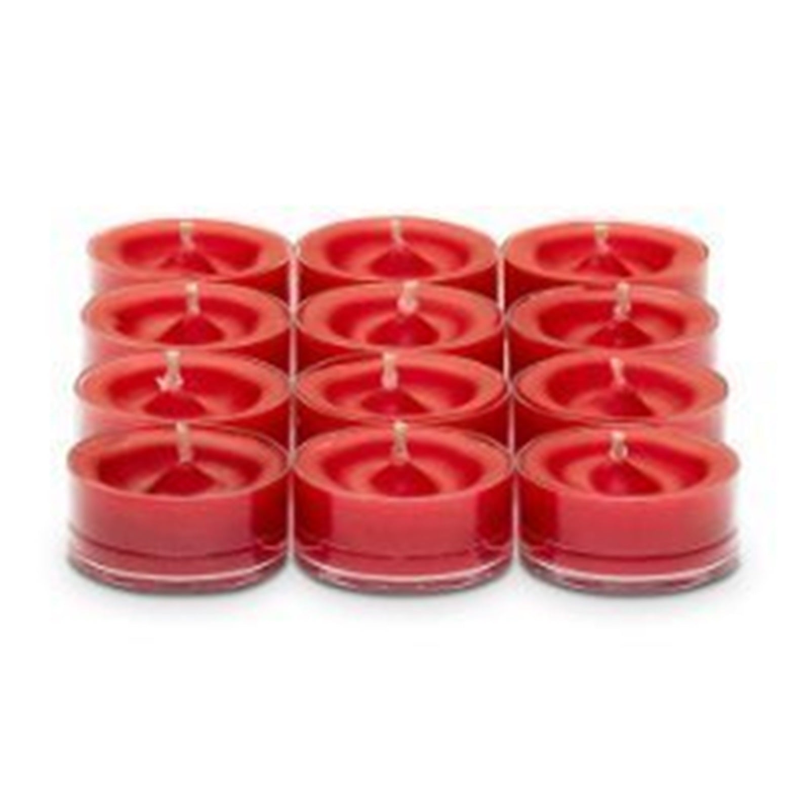 PartyLite Tealight Candles - 1 Box - 1 Dozen Tealights - 12 CANDLES CANDIED APPLES