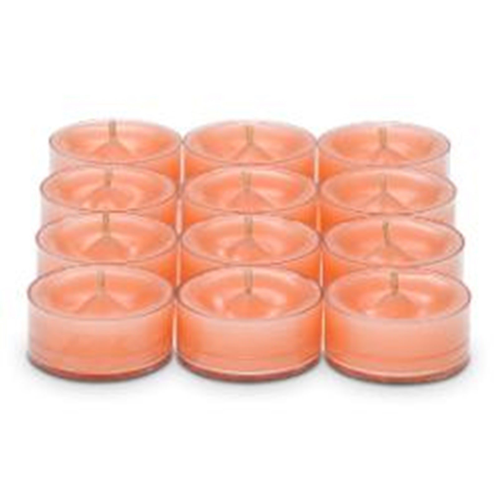 PartyLite Tealight Candles - 1 Box - 1 Dozen Tealights - 12 APRICOT DAISY SCENTED WAX