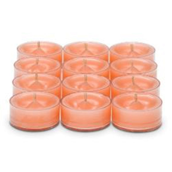 PartyLite Tealight Candles - 1 Box - 1 Dozen Tealights - 12 APRICOT DAISY SCENTED WAX