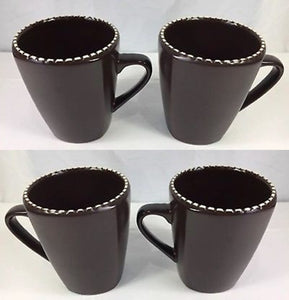 SOUTHERN LIVING @ HOME WH MARIO BATALI ITALIAN STITCH SET/4 8-oz COFFEE MUGS