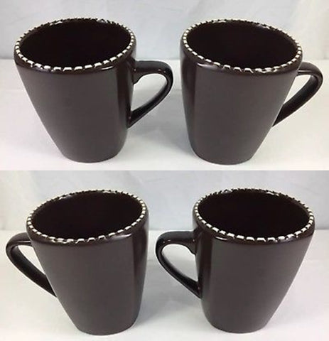 SOUTHERN LIVING @ HOME WH MARIO BATALI ITALIAN STITCH SET/4 8-oz COFFEE MUGS