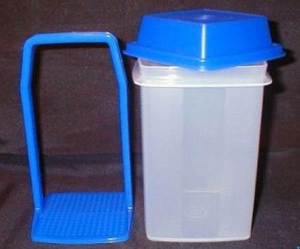 TUPPERWARE 3-Pc Pick-A-Deli 8.5-cup Refrigerator Pickle Celery Container Strainer Bold n Blue