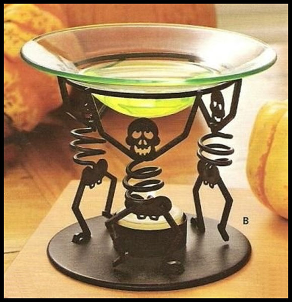 PartyLite BONES SKELETON Tealight Scent Plus Wax Aroma Melts / Fragrance Simmering Warmer