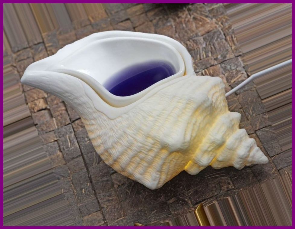 PartyLite Electric ScentGlow Glo Scent Plus Wax Aroma Melts Warmer Conch Sea Shell Seashell - Plastic Glass and Wax ~ PGW