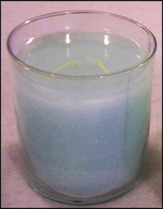 PartyLite GLOLITE GLOW LIGHT 2-Wick Round Glass Jar Boxed Candle COPACABANA BEACH - Plastic Glass and Wax