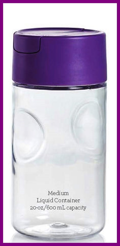 TUPPERWARE 1 MEDIUM 2.5-c COUNTERSCAPING LIQUID CONTAINER DEWBERRY - PURPLE