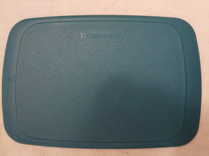 TUPPERWARE RECTANGLE FRIDGE STACKABLES CUTTING BOARD PARROT TEAL BLUE