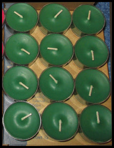 PartyLite Tealight Candles - 1 Box - 1 Dozen Tealights - 12 EMERALD BALSAM WAX