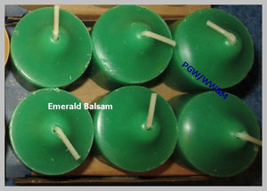 PartyLite 1 DOZEN Votive Wax Candles - 2 BOXES = 12 VOTIVES ~ EMERALD BALSAM