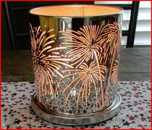 PARTYLITE ENCHANTED CELEBRATION SILVER MESH METAL TEALIGHT VOTIVE HURRICANE HOLDER